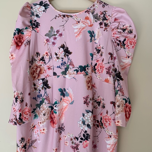 ASOS Floral Print Midi Dress with Puff Sleeves - Picture 11 of 16